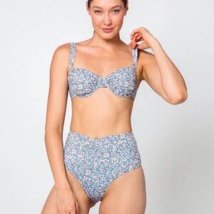 Cleobella Beckett High Waist bikini set in Paloma floral print size xs/ s
